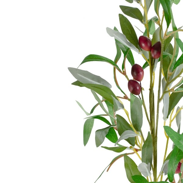 28 Artificial Olive Branch Stem with Leaves and Fruit