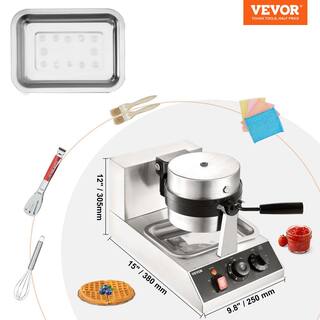 VEVOR Round Waffle Iron Non-Stick Stainless Steel Rotatable Waffle Cone 1300-Watt Commercial Waffle Maker YXHFBJHFBFGZ46VD6V1