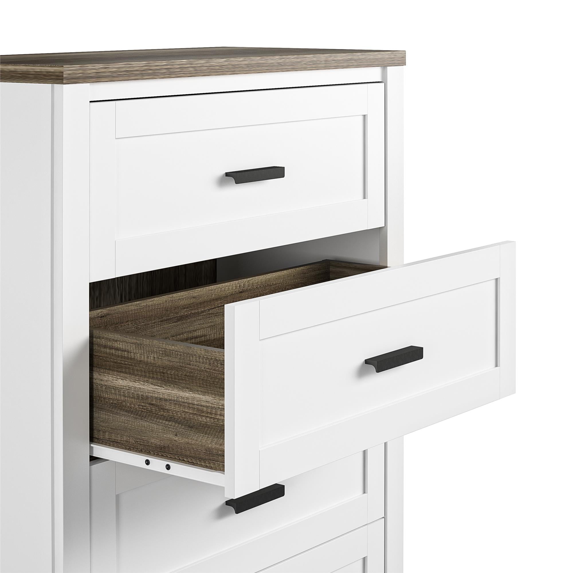 Ameriwood Home Bay Hills 4 Drawer Dresser, White