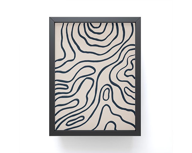 Alisa Galitsyna Topographic Map Framed Mini Art Society6