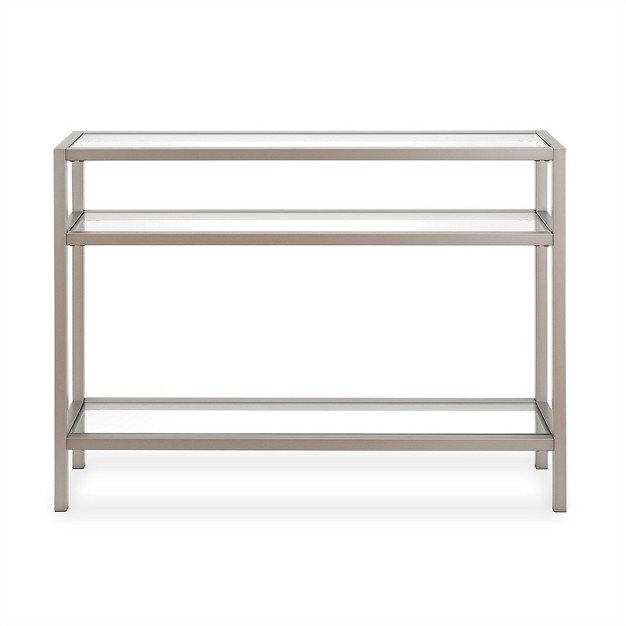 Three Tier Console Table In Gray Henn amp hart