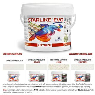 The Tile Doctor Starlike EVO Epoxy Grout 100 Bianco Assoluto Classic Collection 2.5 kg - 5.5 lbs. 100 2.5kg-5.5lb