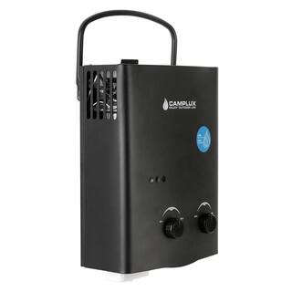 CAMPLUX ENJOY OUTDOOR LIFE Camplux 5L 1.32 GPM Outdoor Portable Propane Gas Tankless Water Heater in Black AY132B-N1