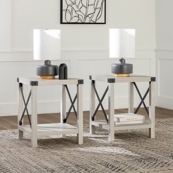 Middlebrook Kujawa 18-in. X-side Accent Table - Set of 2