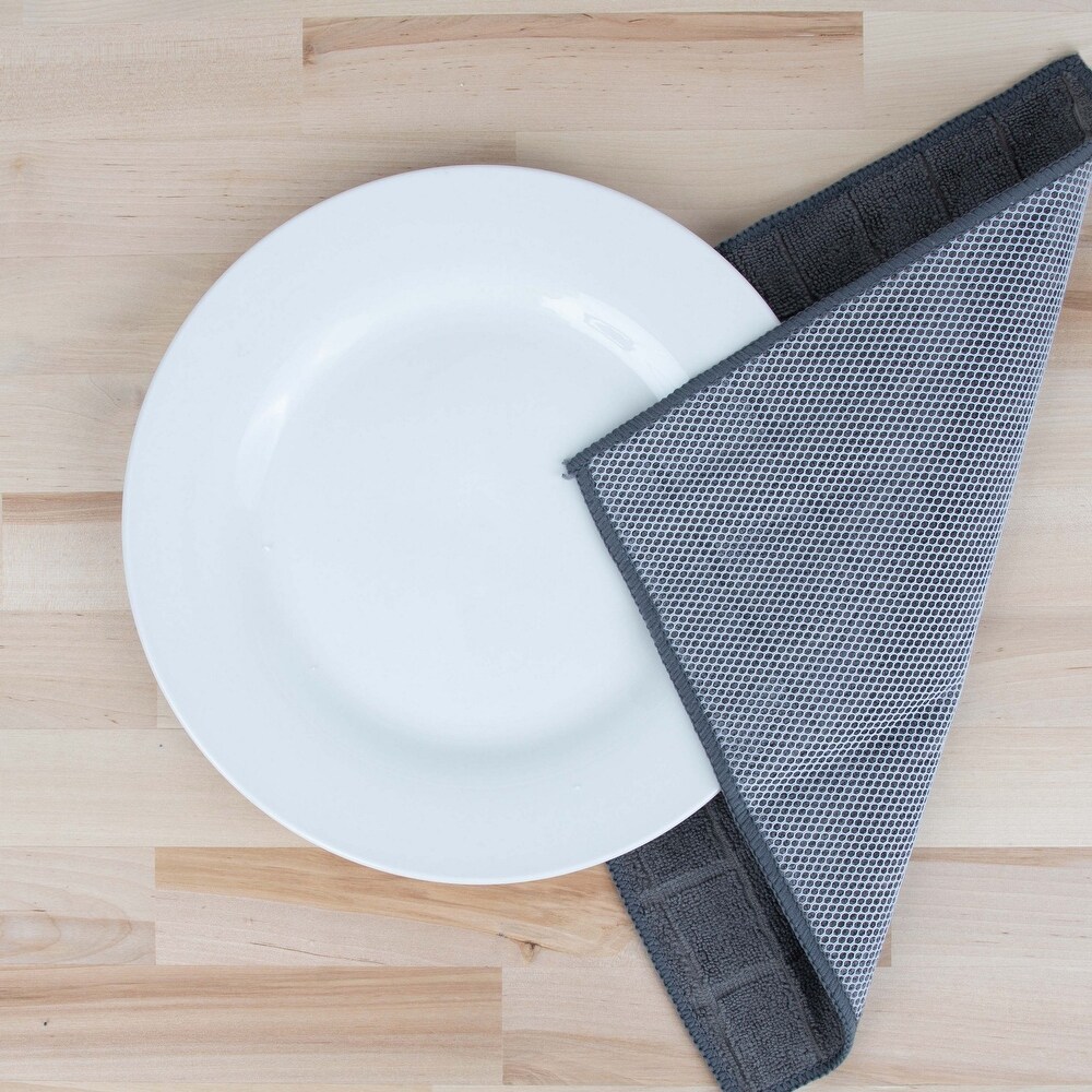 The Sloppy Chef Mesh Backed 12 Piece Dishcloths   12x12