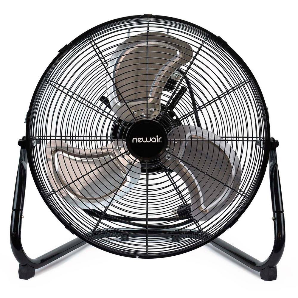 NewAir 18 in. High Velocity Portable Floor Fan with 3 Fan Speeds and Long-Lasting Ball Bearing Motor - Black WindPro18F