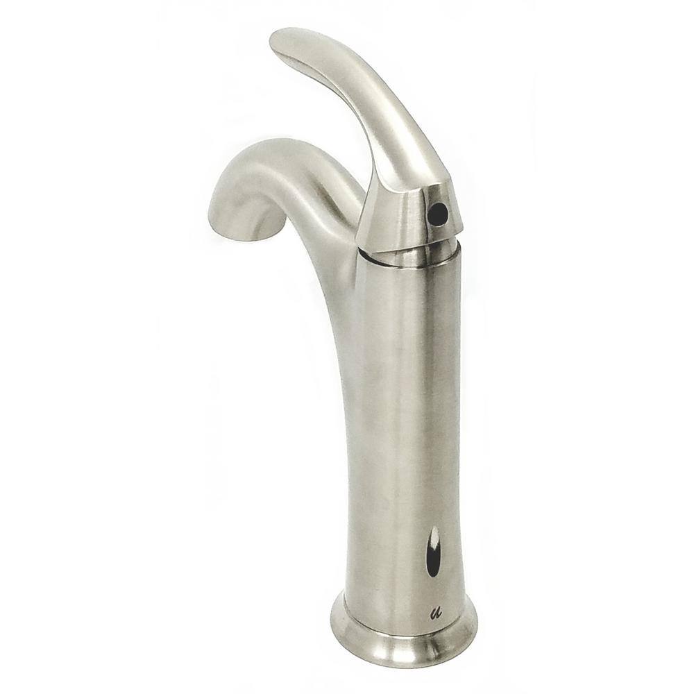 Fontaine by Italia Arts et Metiers Single-Hole Single-Handle Bathroom Faucet with Drain in Brushed Nickel MFF-AMC1-BN