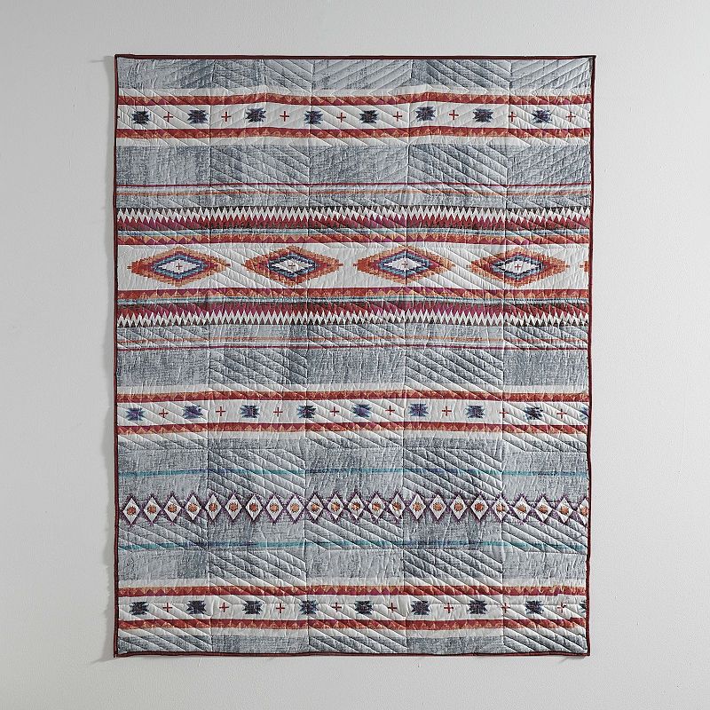 Greenland Home Kiva Western Boho Quilted Throw， 50x60-inch