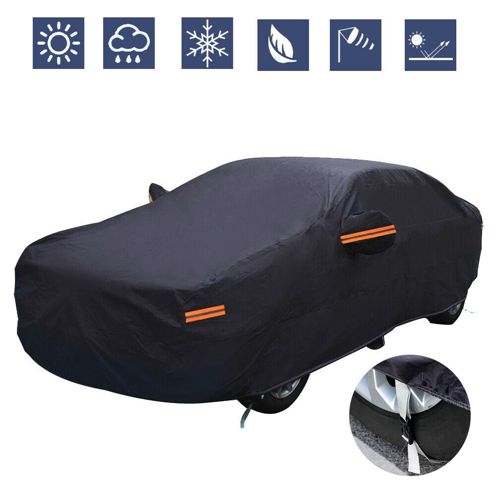 OTOEZ Heavy Duty Waterproof Full Car Cover All Weather Protection Outdoor Indoor Use UV Dustproof for Auto，SUV，Sedan