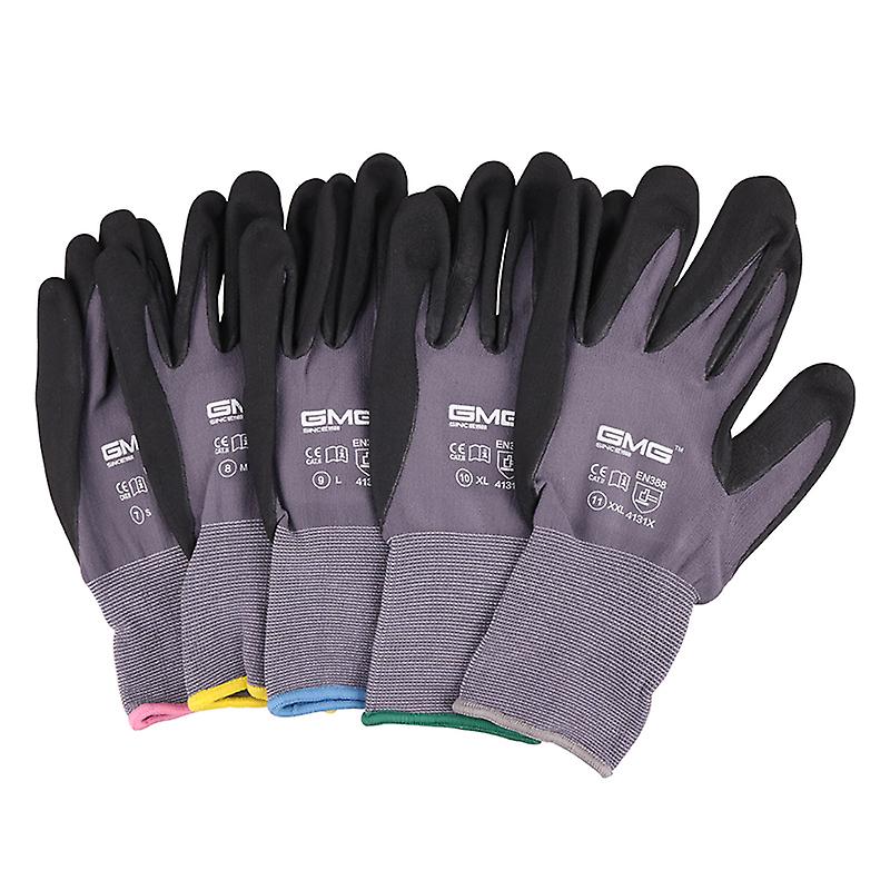 Working Gloves Men Nitrile Safety Glove Microfine Foam Ce Certificated En388 Anti-slip Labor Garden Machinery Work Gloves W12691489