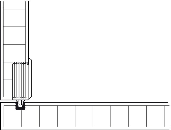 Hafele Single lower running track  flush mount