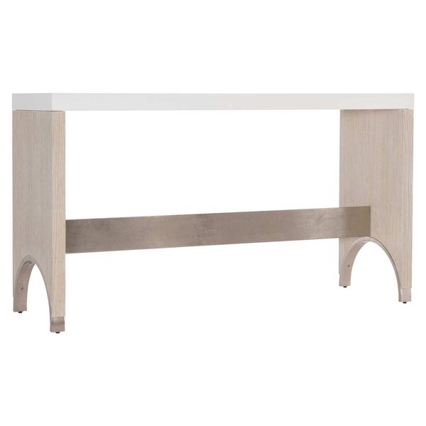 Solaria White and Natural Console Table