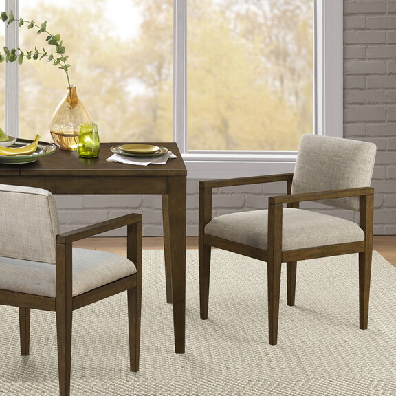 Benson Upholstered Dining Chairs with Arms (Set of...