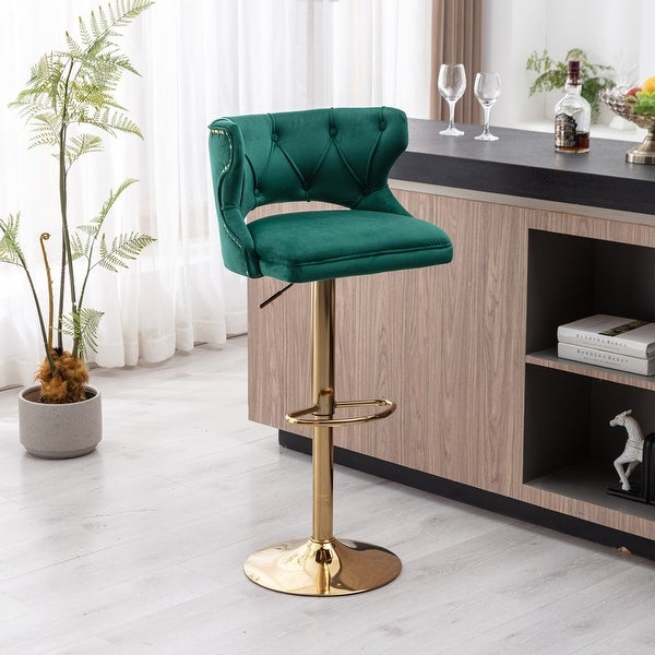 Counter Bar Stools Dining Chairs with Back and Footrest ， 2PCS/SET