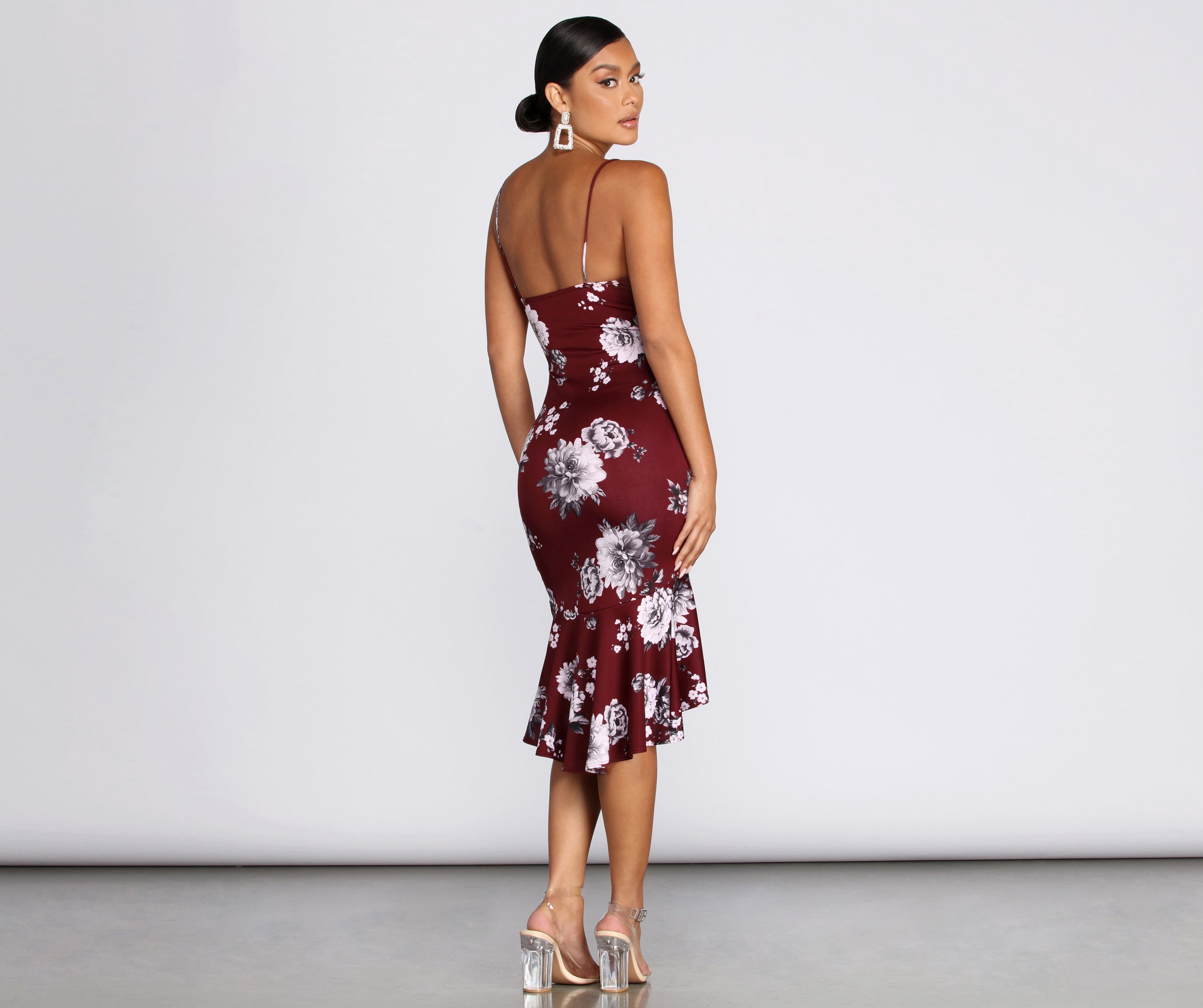 Flow With Floral Midi Dress