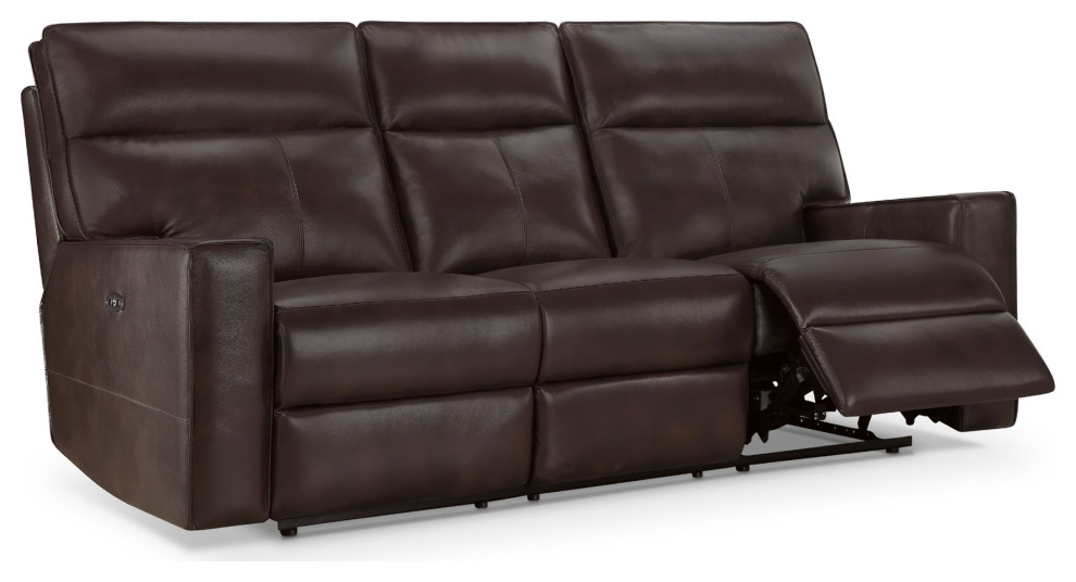 Ethan Leather Power Reclining Sofa  Power Headrest   Contemporary   Sofas   by Abbyson Living  Houzz