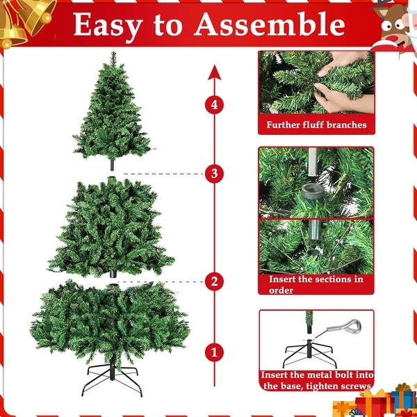 PreLit Artificial 7.5ft Christmas Tree with 450 Clear Incandescent Mini Lights