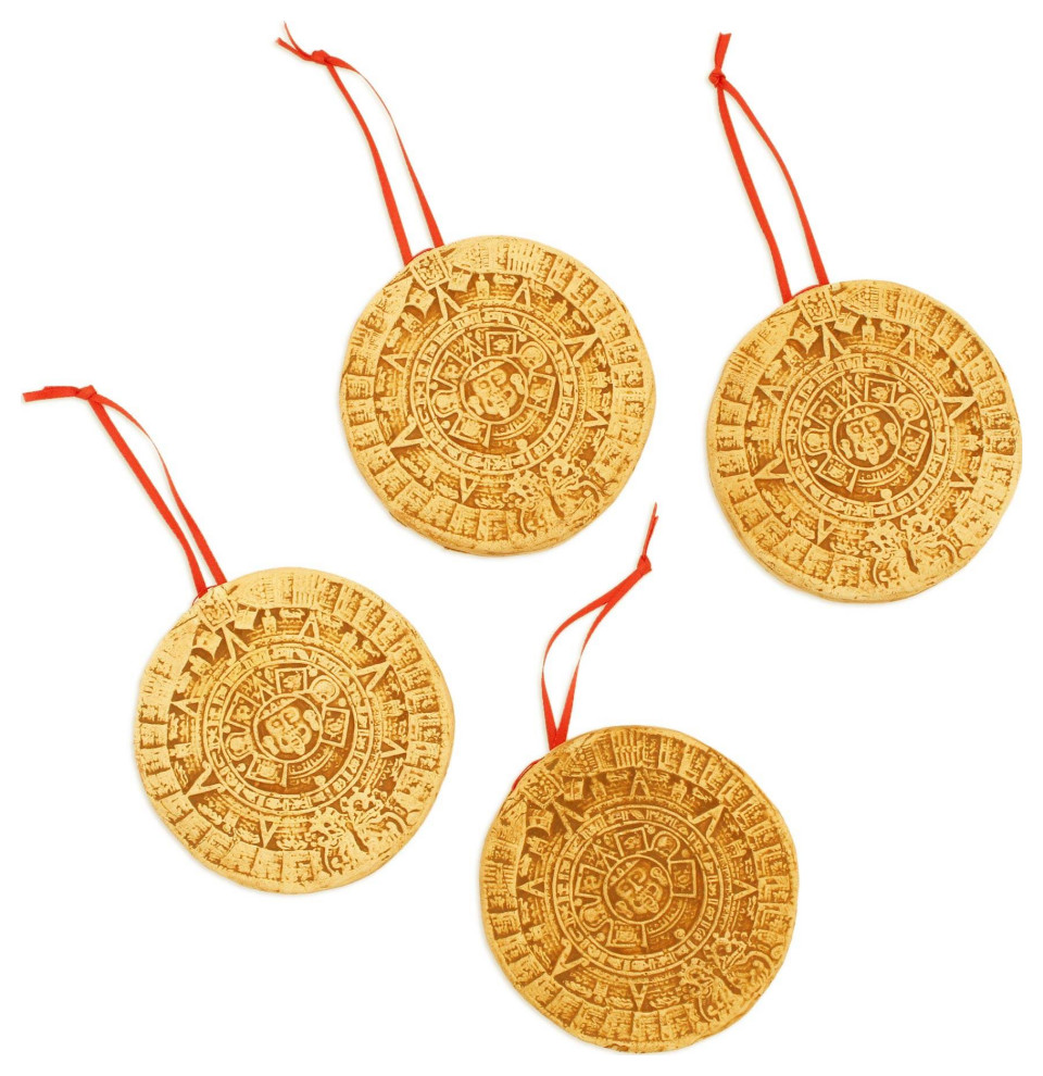 Novica Handmade Aztec Cosmos Ceramic Ornaments (Set Of 4)   Christmas Ornaments   by NOVICA  Houzz