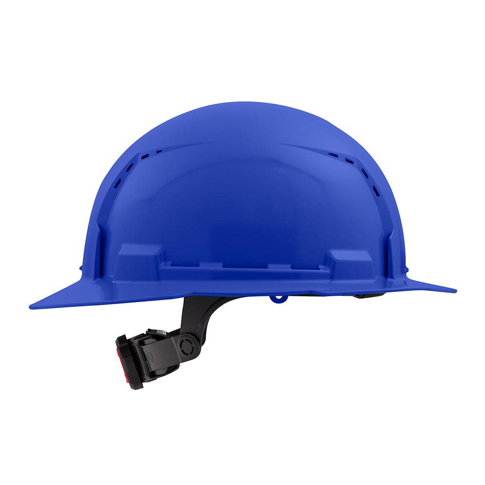 Milwaukee Blue Full Brim Vented Hard Hat with 6pt Ratcheting Suspension Type 1 Class C