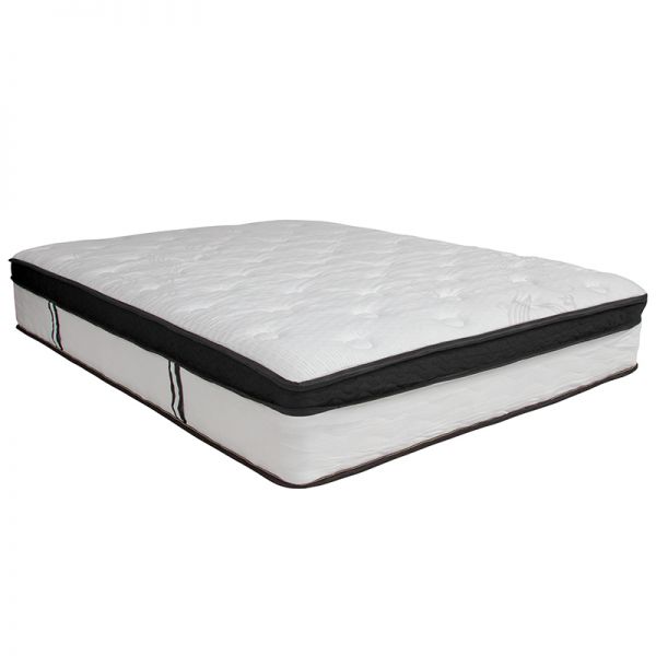 Capri Comfortable Sleep 12 Inch CertiPUR-US Certified Memory Foam and Pocket Spring Mattress， Full Mattress in a Box