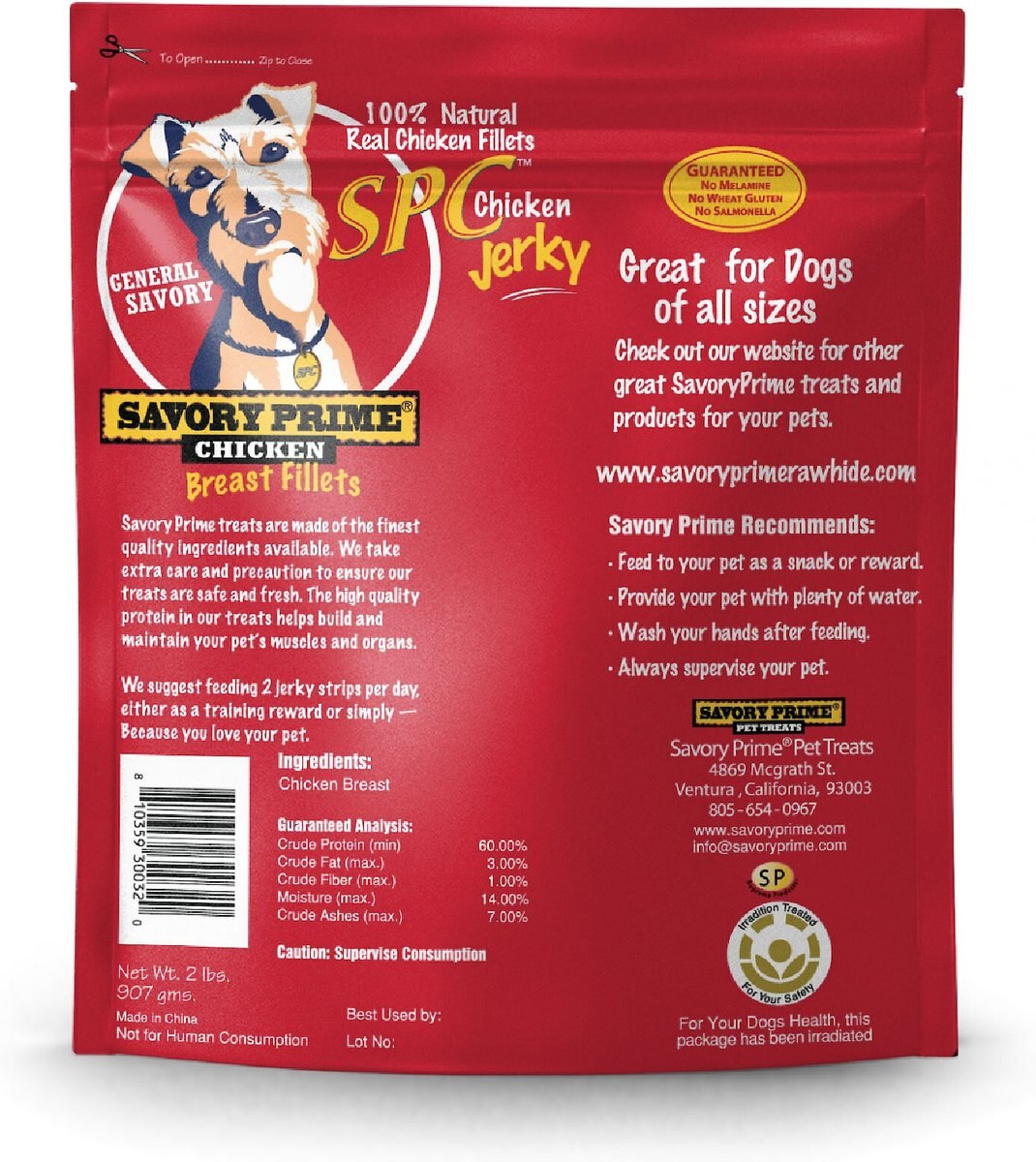 Savory Prime Chicken Jerky Dog Treats