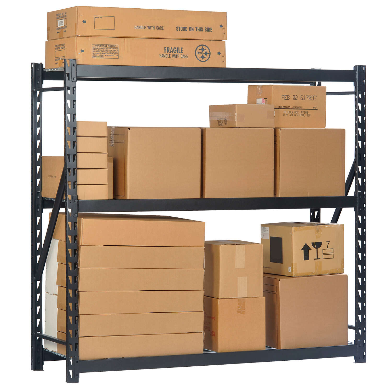 Muscle Rack Edsal 72 in. H X 77 in. W X 24 in. D Steel Shelving Unit