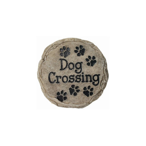 SPOONTIQUES 13341 9 STEPPING STONE  DOG CROSSING