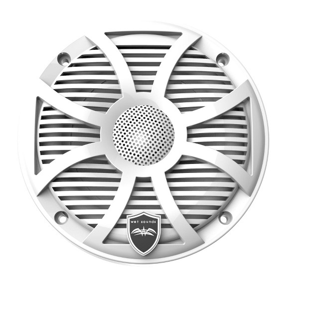 Wet Sounds Revo 6 sww White Closed Sw Grille 6 5 Inch Marine Led Coaxial Speakers pair