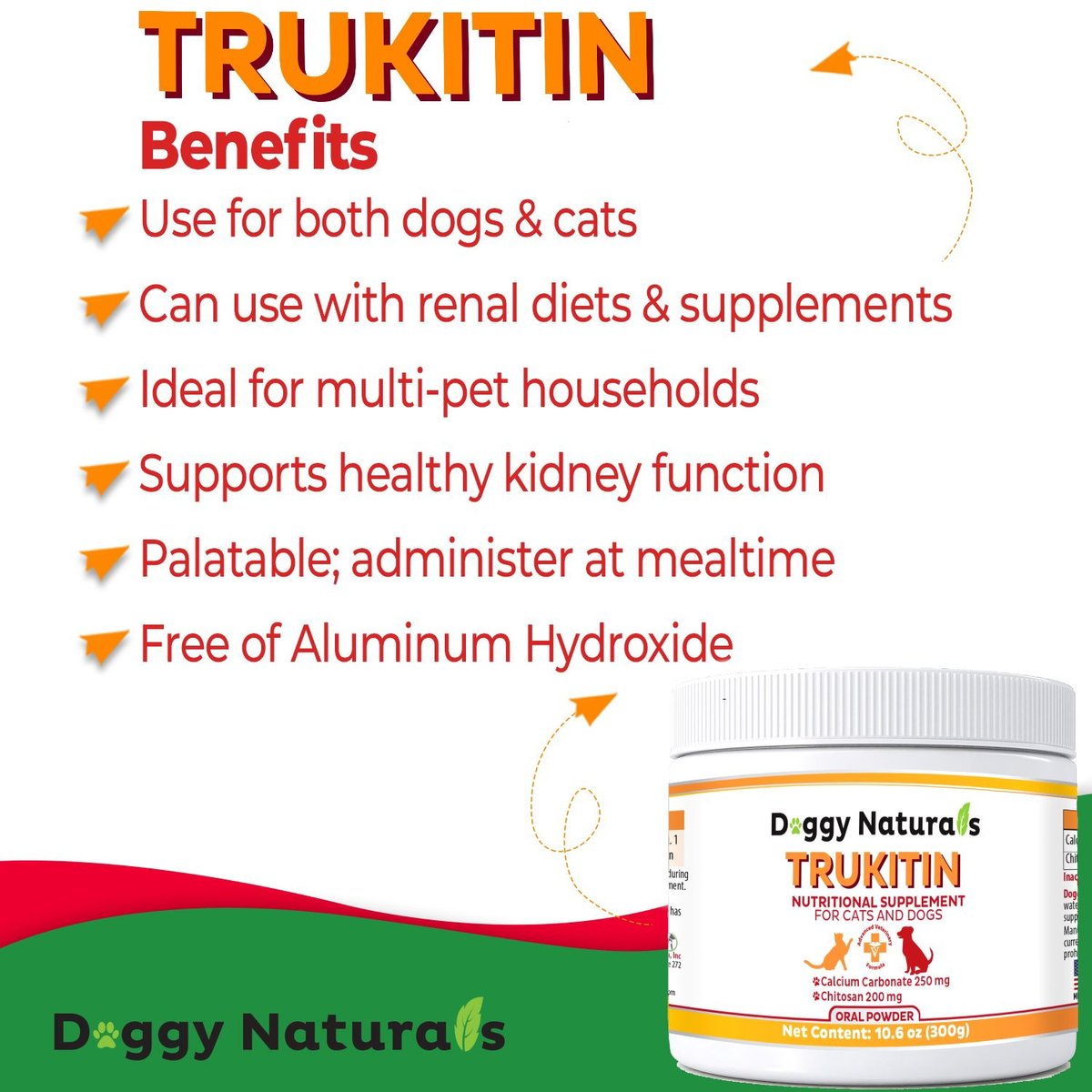 Pet Health Pharma Trukitin Powder Kidney Supplement for Dogs and Cats