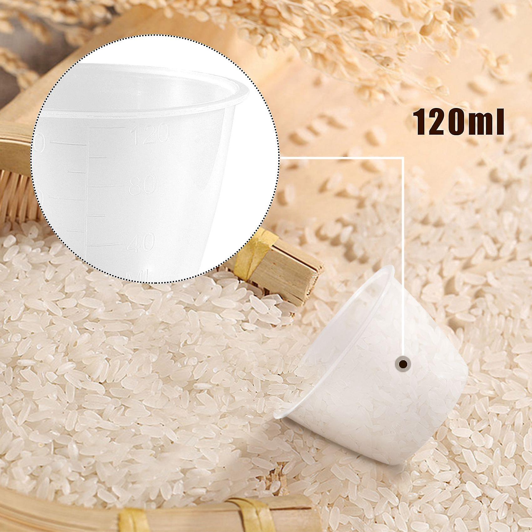 Plastic 120ml Electric Cooker Rice Measuring Cup 2pcs Clear White