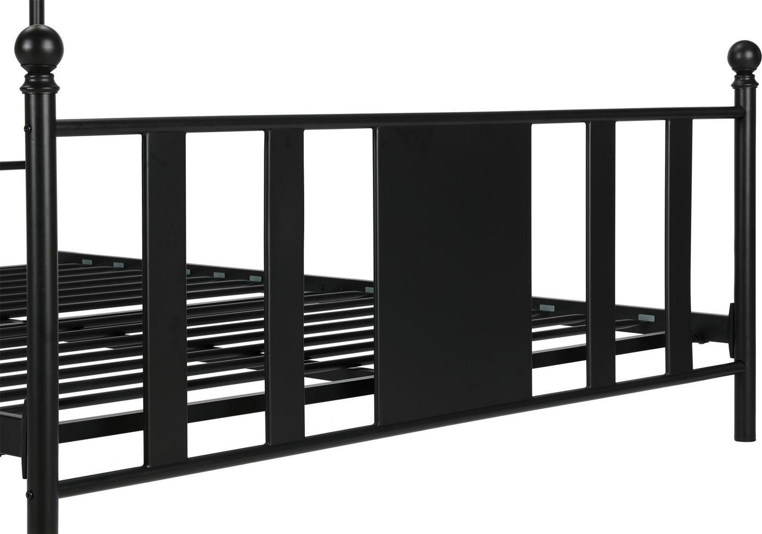 DHP Langham Metal Platform Bed with Adjustable Height， Queen， Black