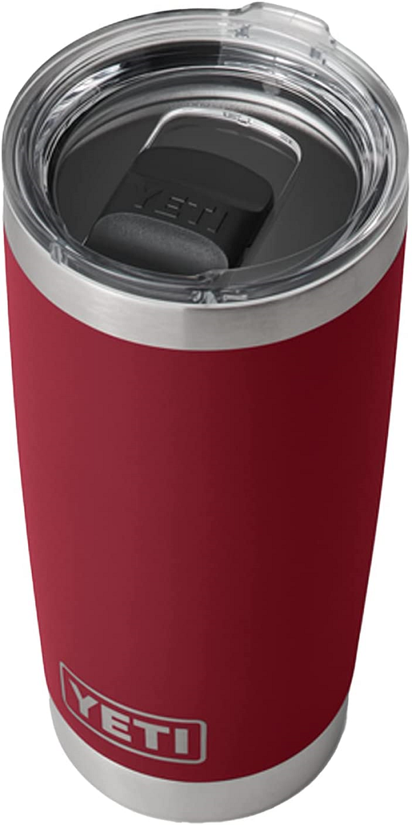 YETI Rambler 20 oz Tumbler， Stainless Steel， Vacuum Insulated， Harvest Red