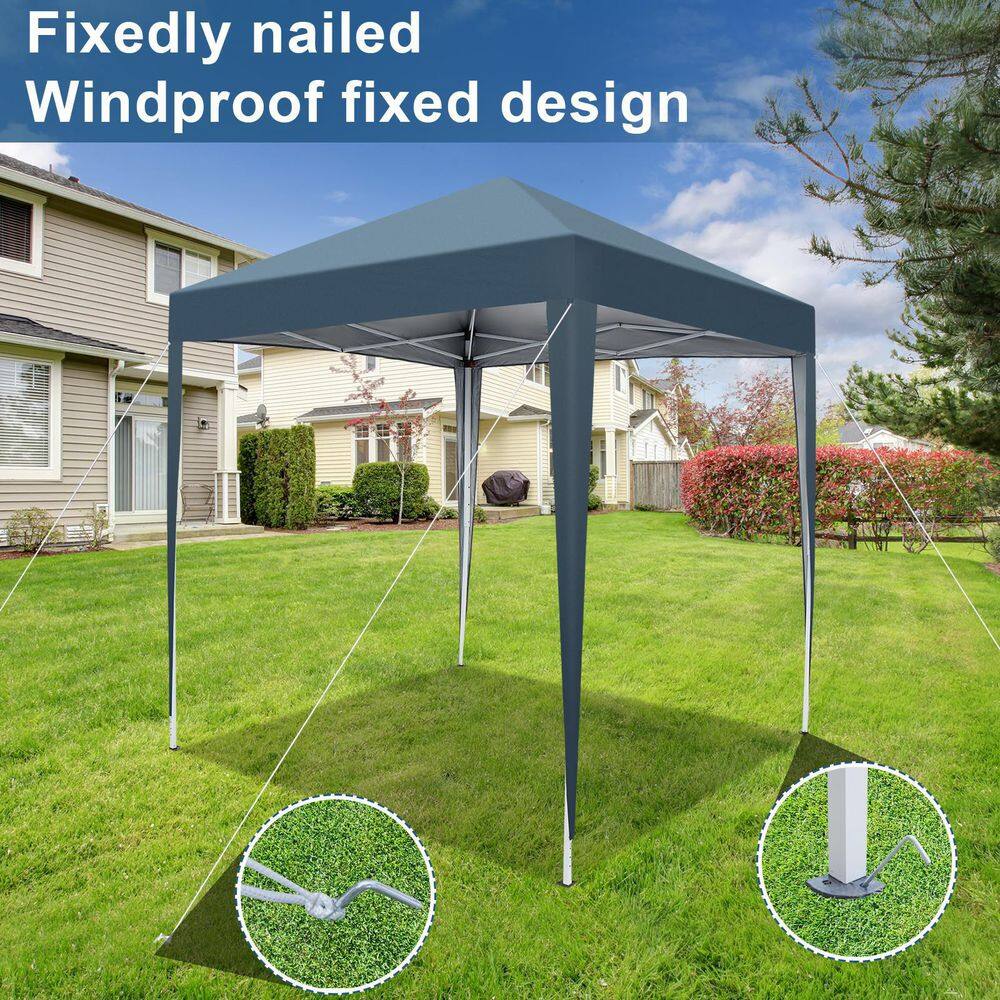 Karl home 6.5 ft. x 6.5 ft. Blue Straight Leg Pop-Up Canopy 546185040511