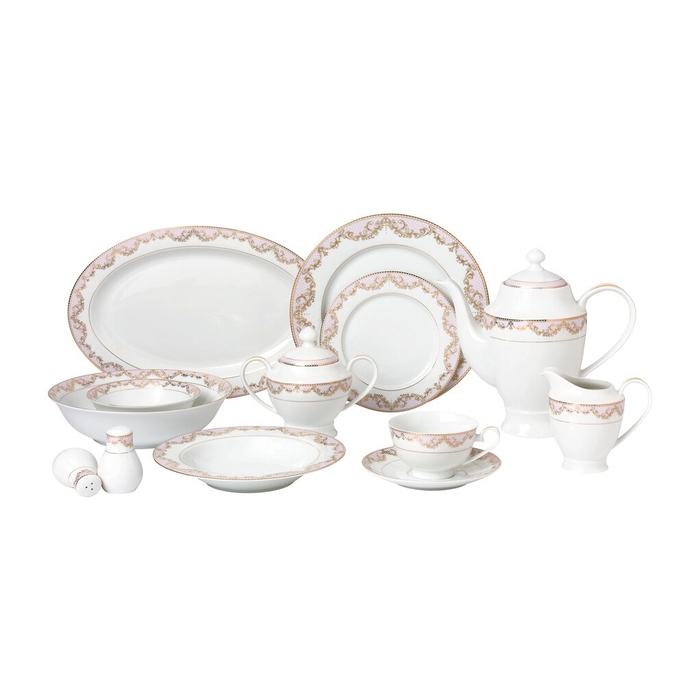 57 piece Bone China Dinnerware Set   Beauty