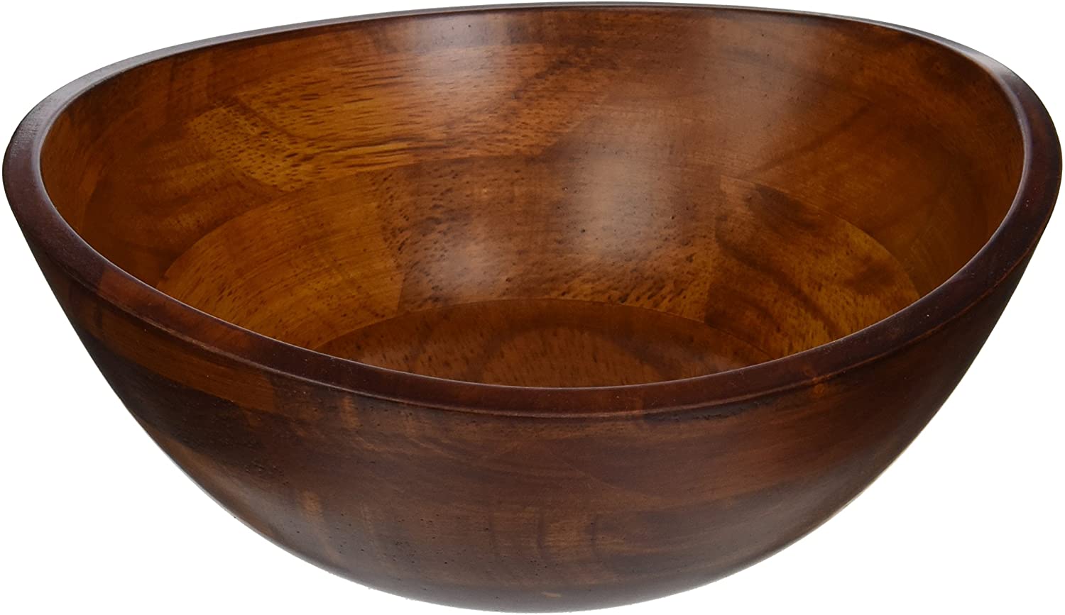 Lipper International Cherry Finished Wavy Rim Serving Bowl for Fruits or Salads， Matte， Small， 7.5 x 7.25 x 3， Single Bowl