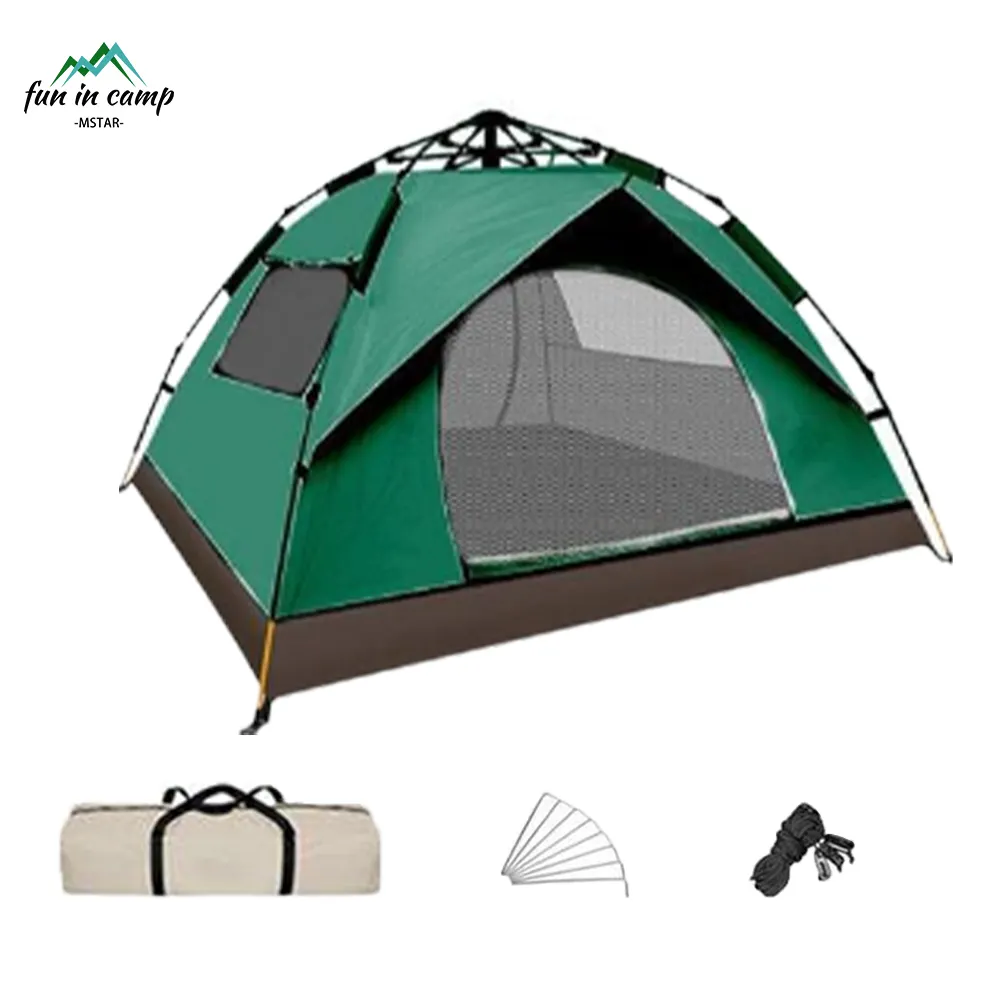 Manufacturer Wholesalers 3 4 Person Tents Outdoor Camping And Hiking Gear Large Automatic Quick Opening Pop Up Tent