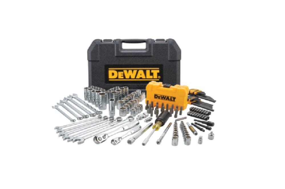 DEWALT ATOMIC 20V MAX* 1/2 Hammer Drill/Driver 1/4 Impact Driver 142pc Mechanics Tool Set Bundle