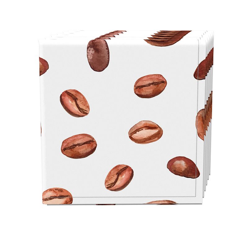 Napkin Set of 4， 100% Cotton， 20x20， Coffee Beans