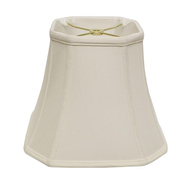 HomeRoots 469663 10 in. White Slanted Square Bell Monay Shantung Lampshade