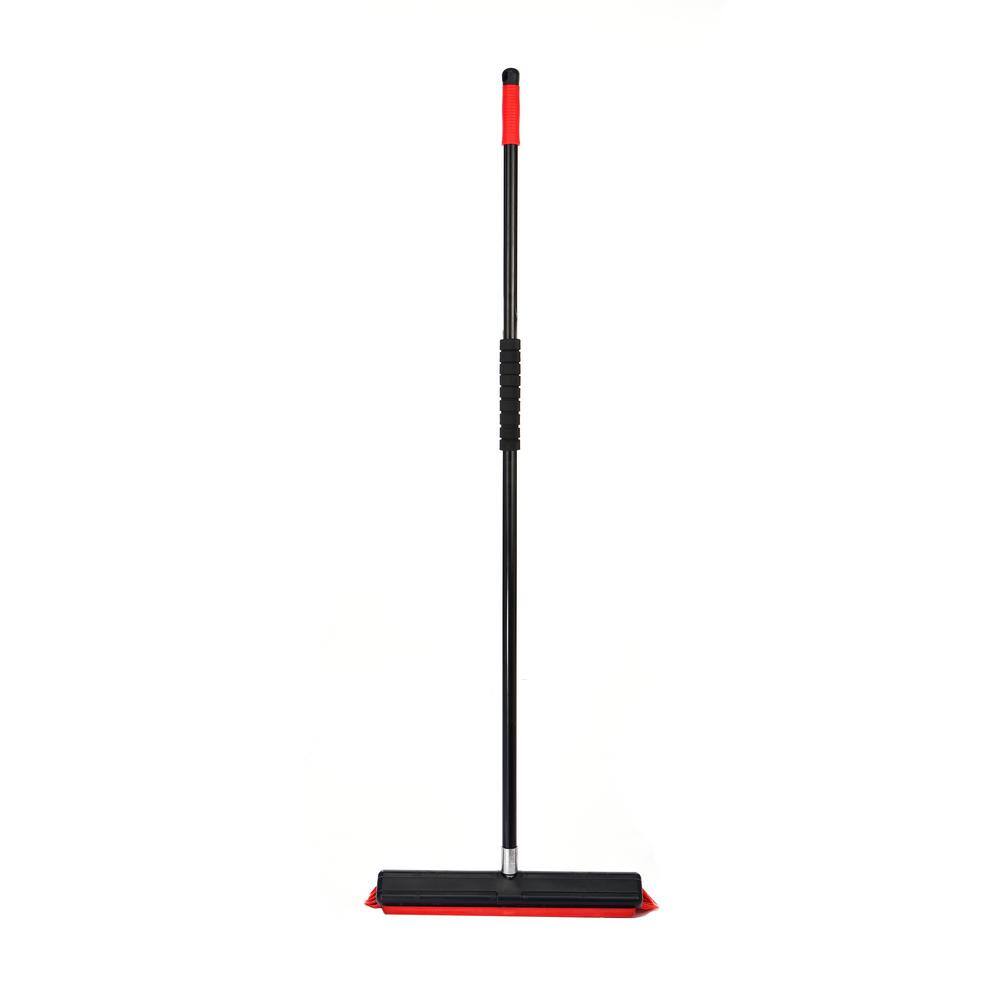 Alpine Industries 18 in. Red Indoor Smooth Surface 2-in-1 Squeegee Push Broom ((3-Pack)) 4600-18-2-3