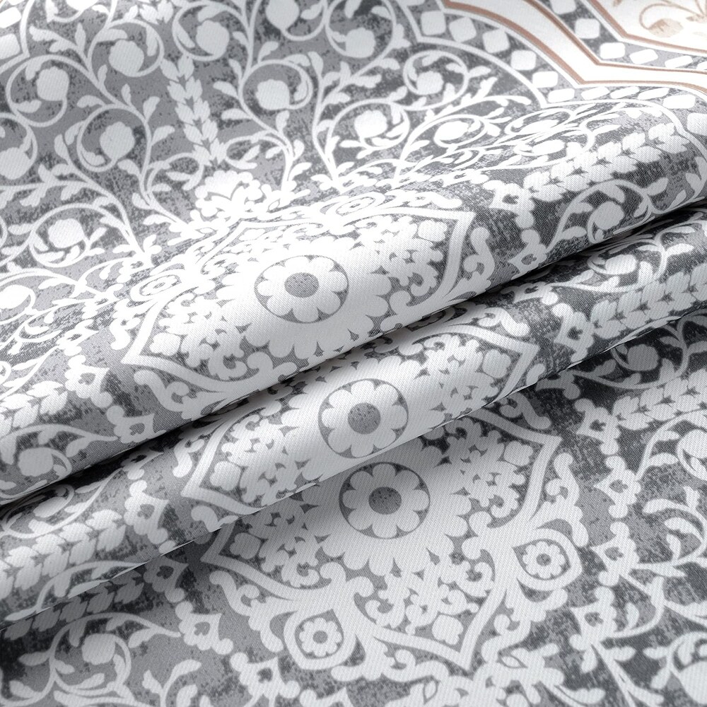 DriftAway Adrianne Pastel Damask Room Darkening Curtain Panel Pair
