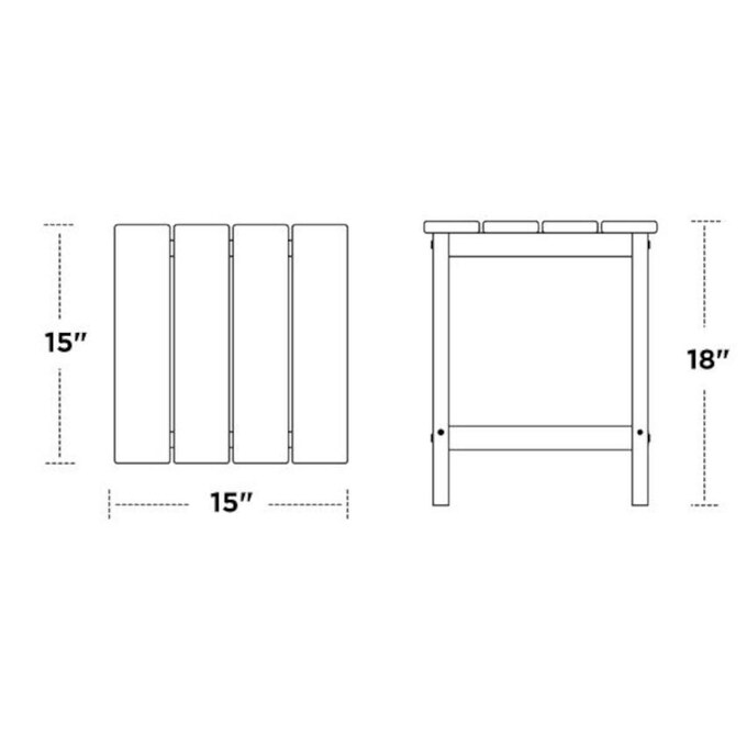 POLYWOOD Classic Folding Adirondack 3-Piece Set W/ Long Island 18-Inch Side Table