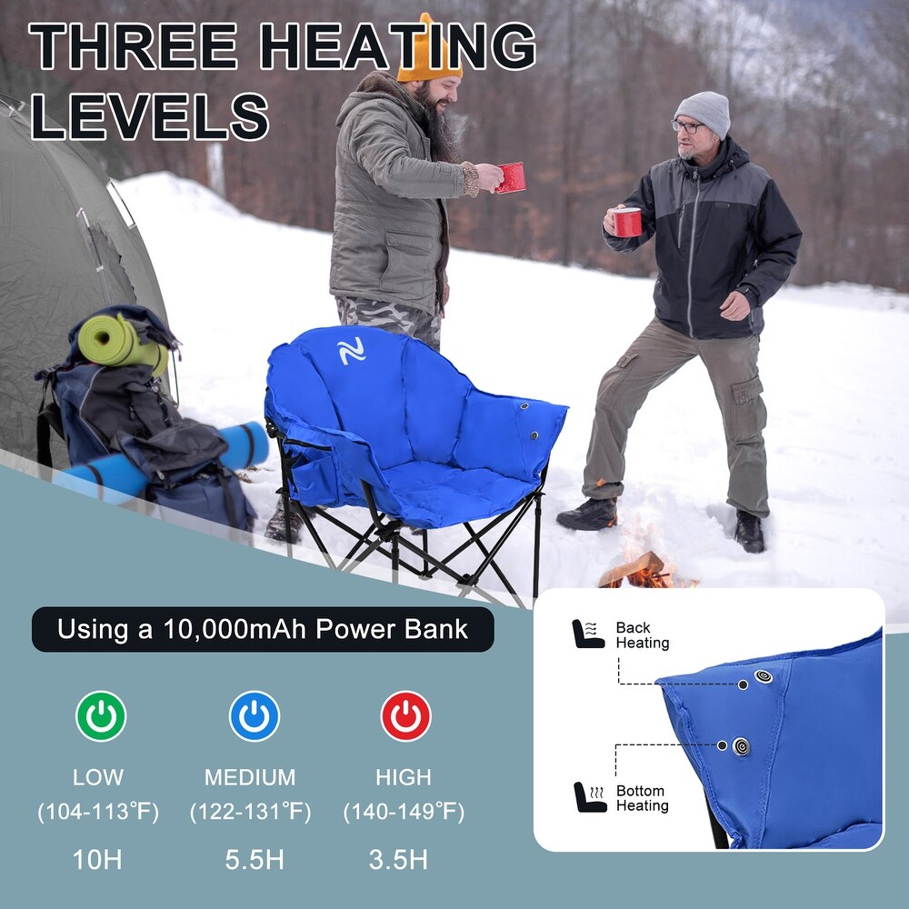 Heated Camping Chair with 3 Heat Levels  Portable Folding Heated Chair   39.40\