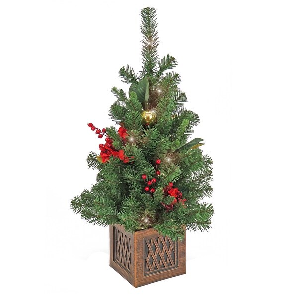 National Tree Company 36 in. Christmas Vienna Waltz Decorated Table Top Tree in Pot