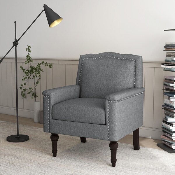 Contemporary Accent Armchair with Nailheads Living Room Furniture