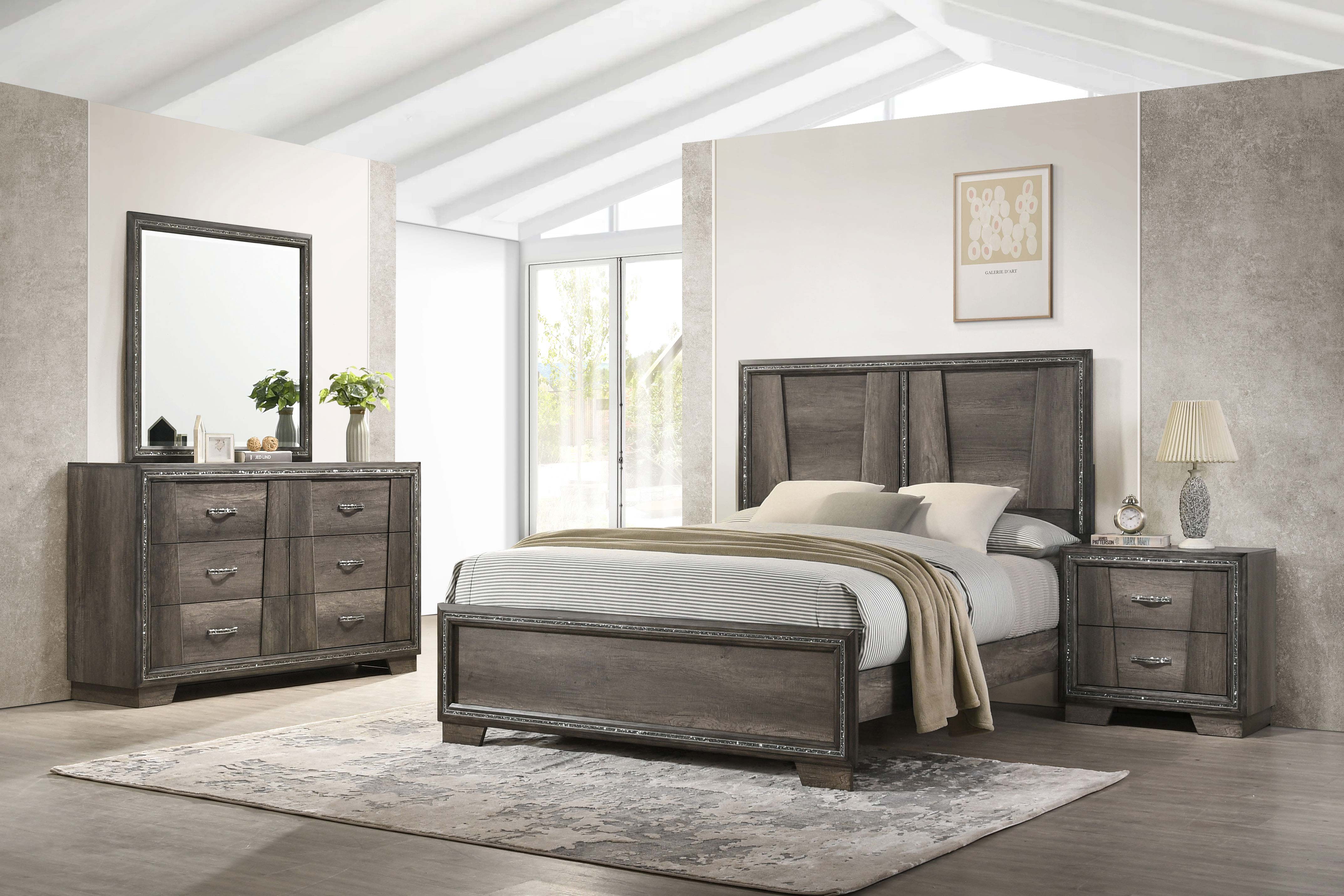 Janine 4-Piece Bedroom Set Grey - 223551 - S4