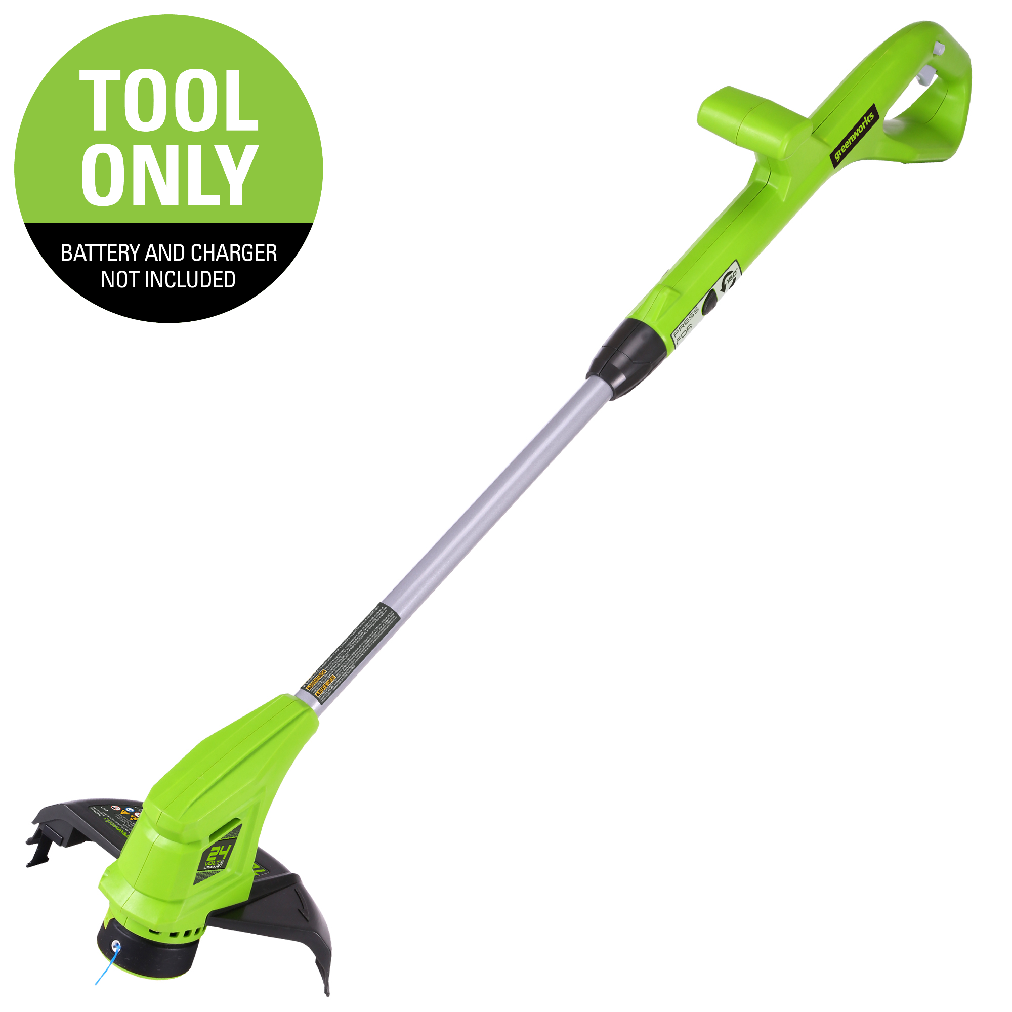 24V 10-Inch Cordless String Trimmer | Greenworks Tools