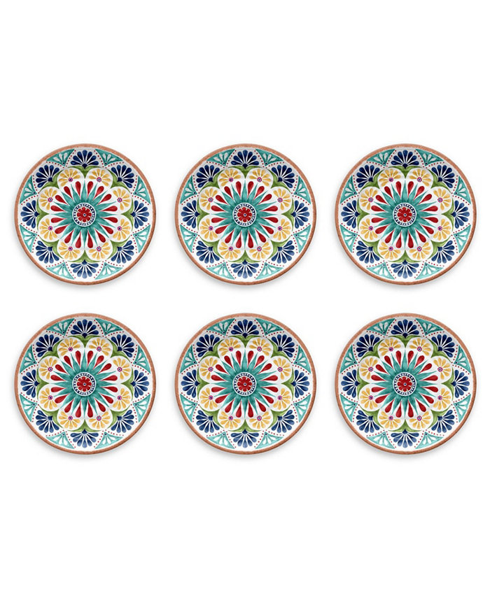 TarHong Rio Medallion Dinner Plate 10.5 Melamine Set of 6