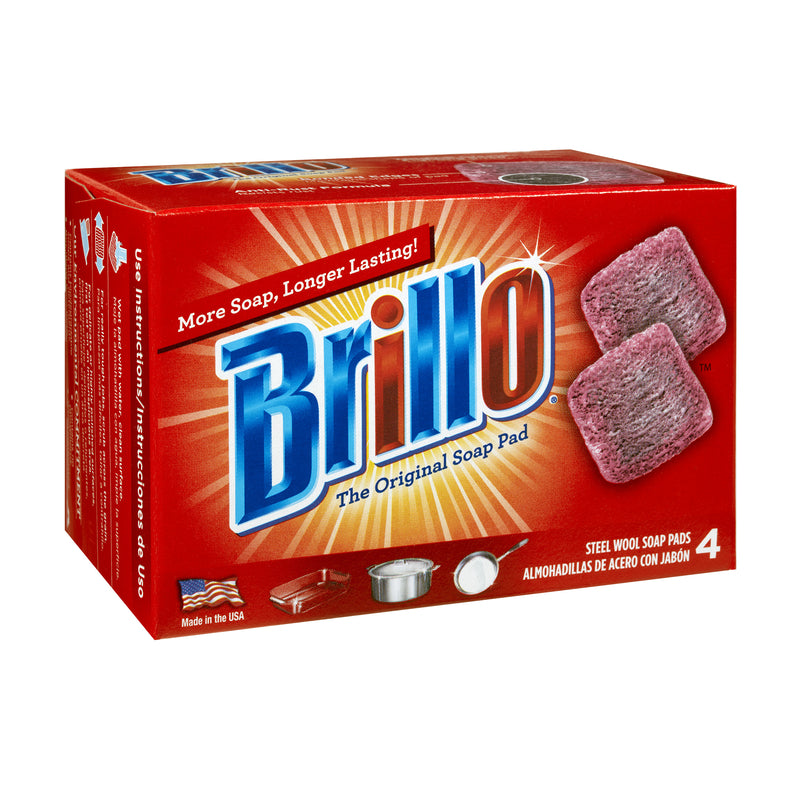 BRILLO STEEL WL PADS 4CT