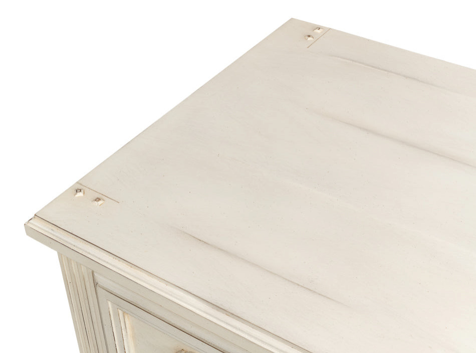 Antoinette Chest Of 2 Drawers Distressed White   Traditional   Accent Chests And Cabinets   by Sideboards and Things  Houzz